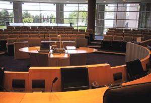 presentation desk in council chamber