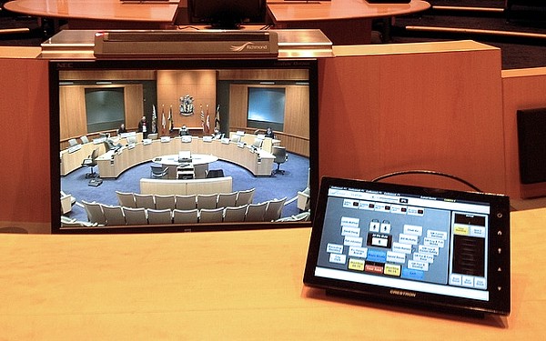 Council chamber touch panel