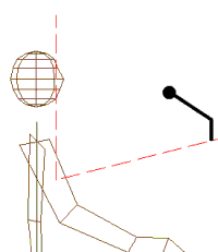 Side view of lectern