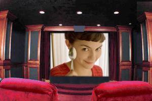 Example of dedicated rear projection home theatre 