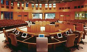 view from behind Mayor's desk