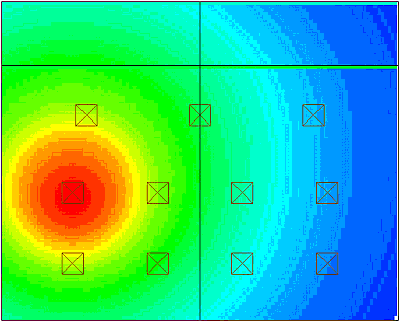 one speaker in the middle row