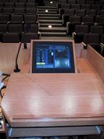 view of the touch panel in the lectern