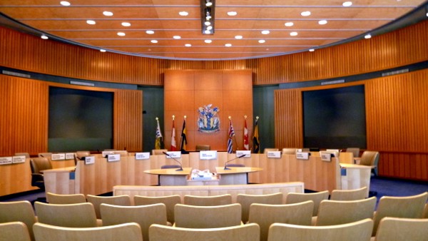view toward the Mayor's desk